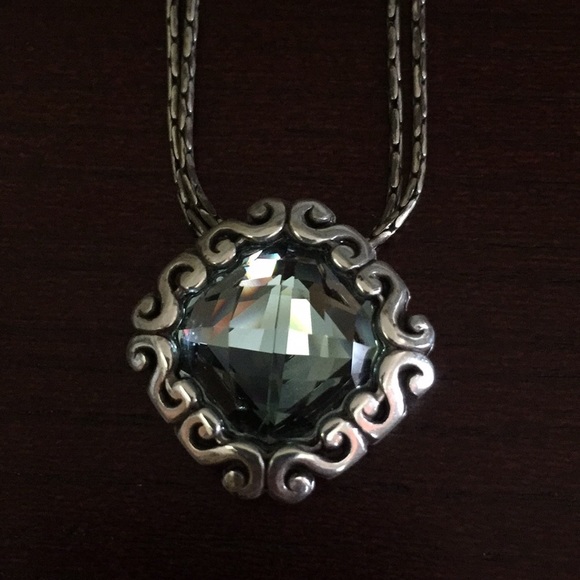 Brighton Jewelry - Brighton silver necklace with blue stone.